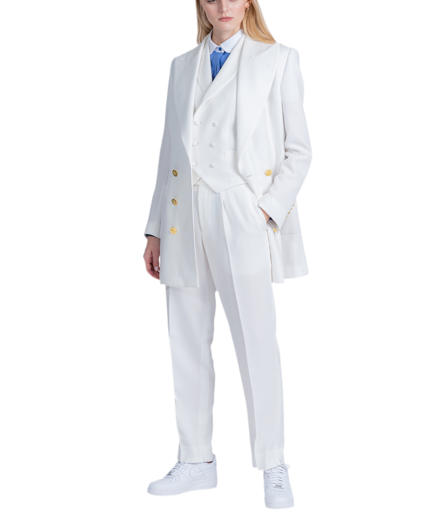 Alexander White Grain  Suit