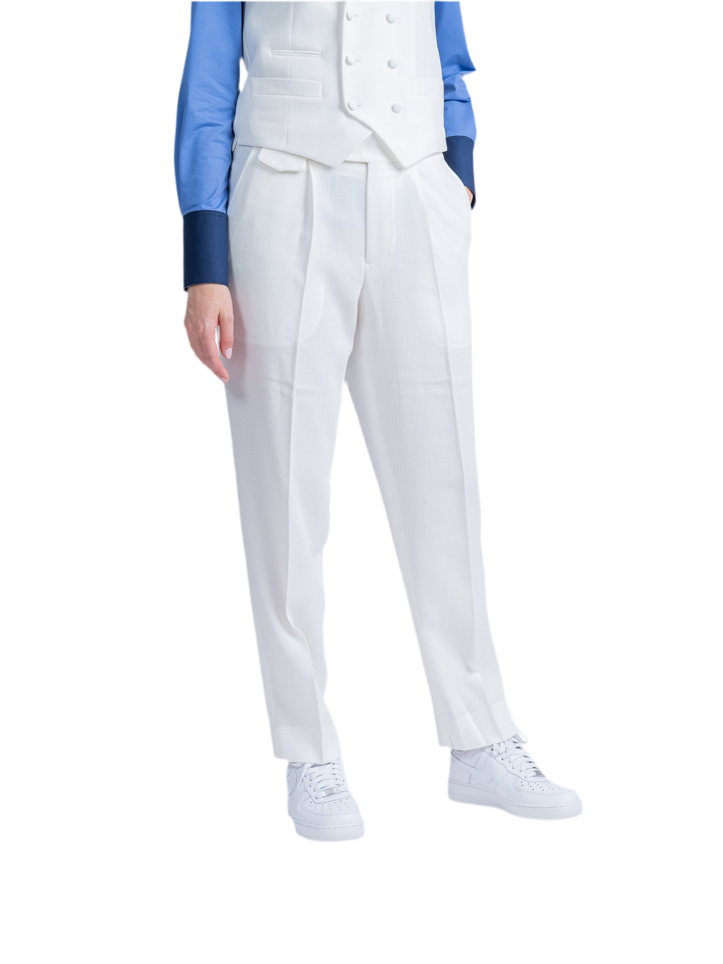 Alexander White Grain  Suit