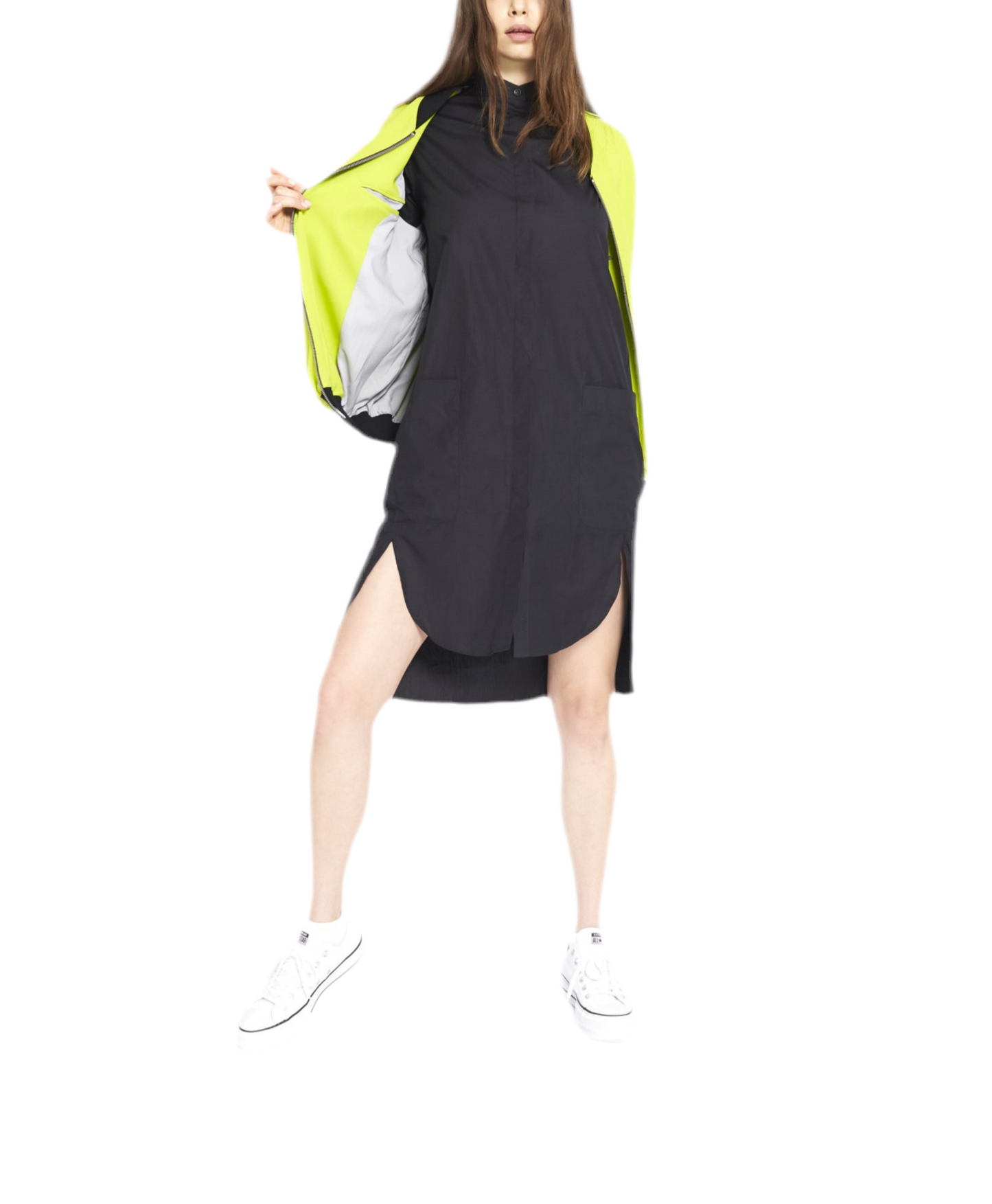 Silk/Crepe Bomber Jacket