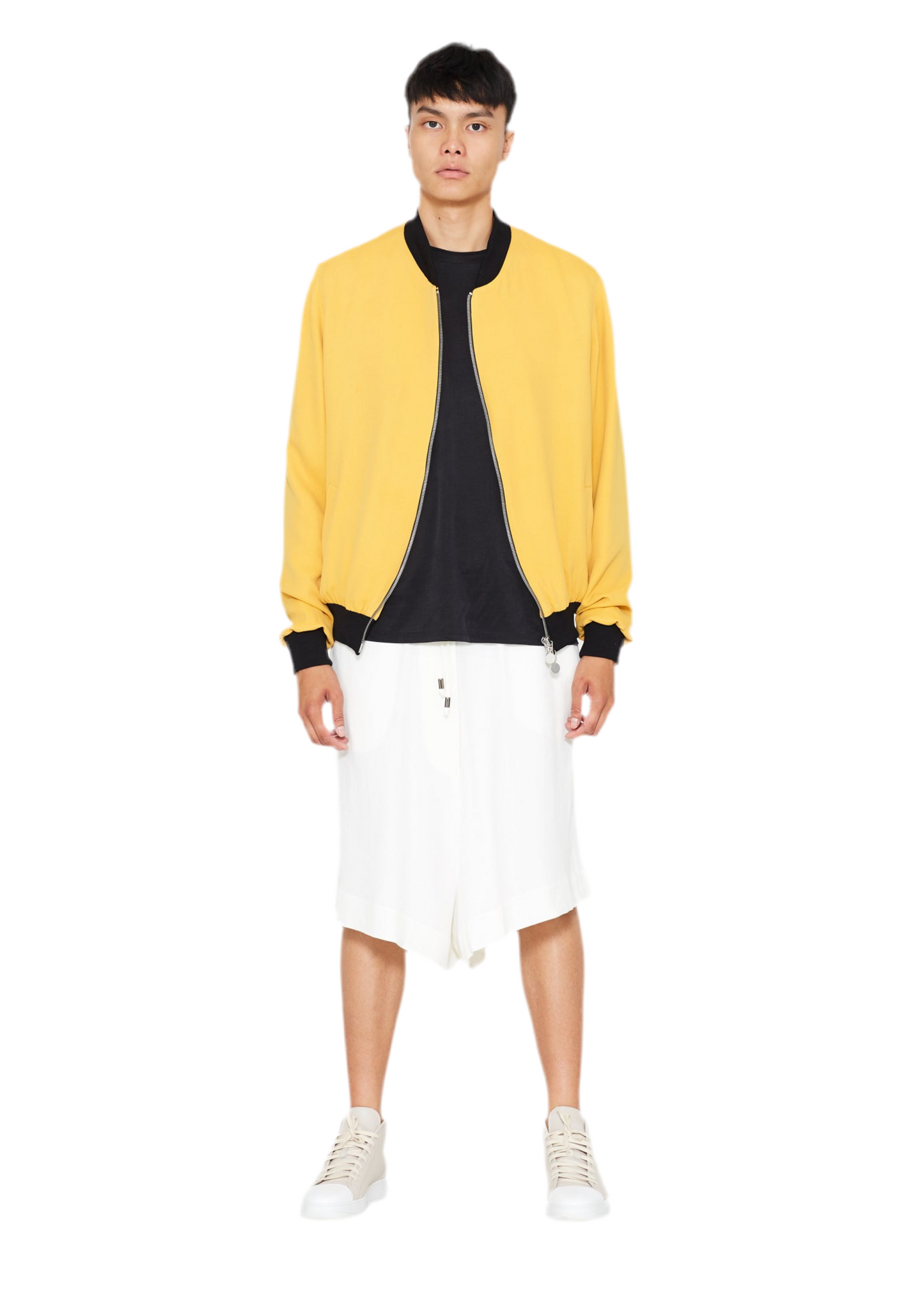 "The Limited Edition Crepe Bomber" in Sunset Yellow