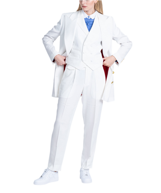 Alexander White Grain  Suit