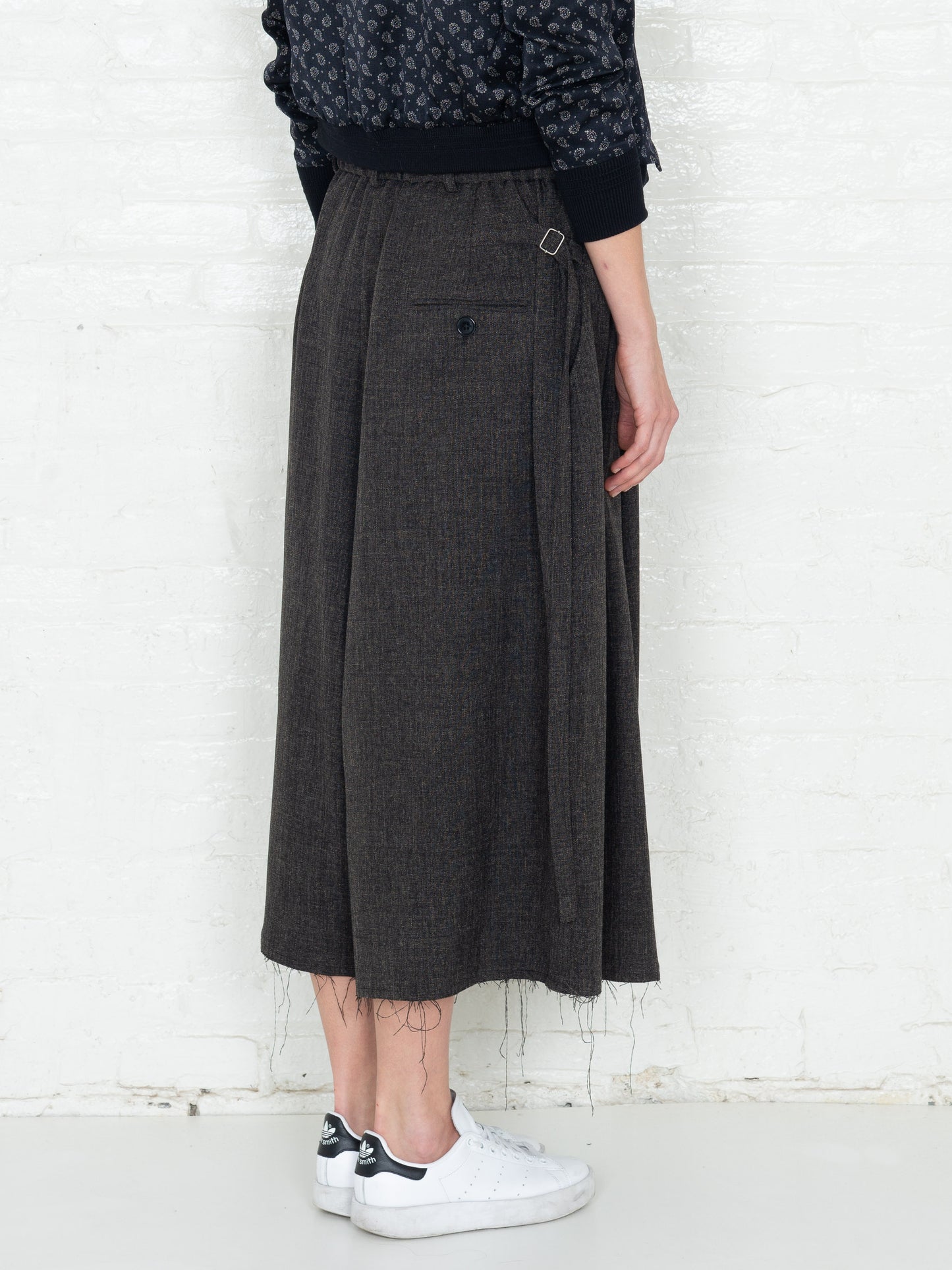 "The Skirt Pant" in Brown Linen