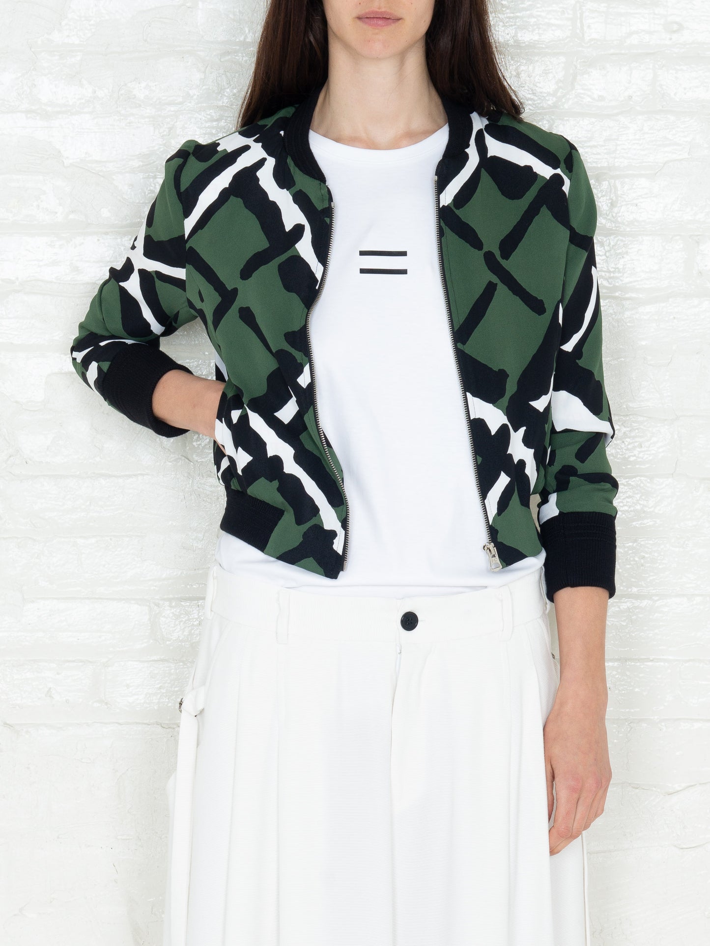 "The Classic Bomber" 3/4 in Military Print
