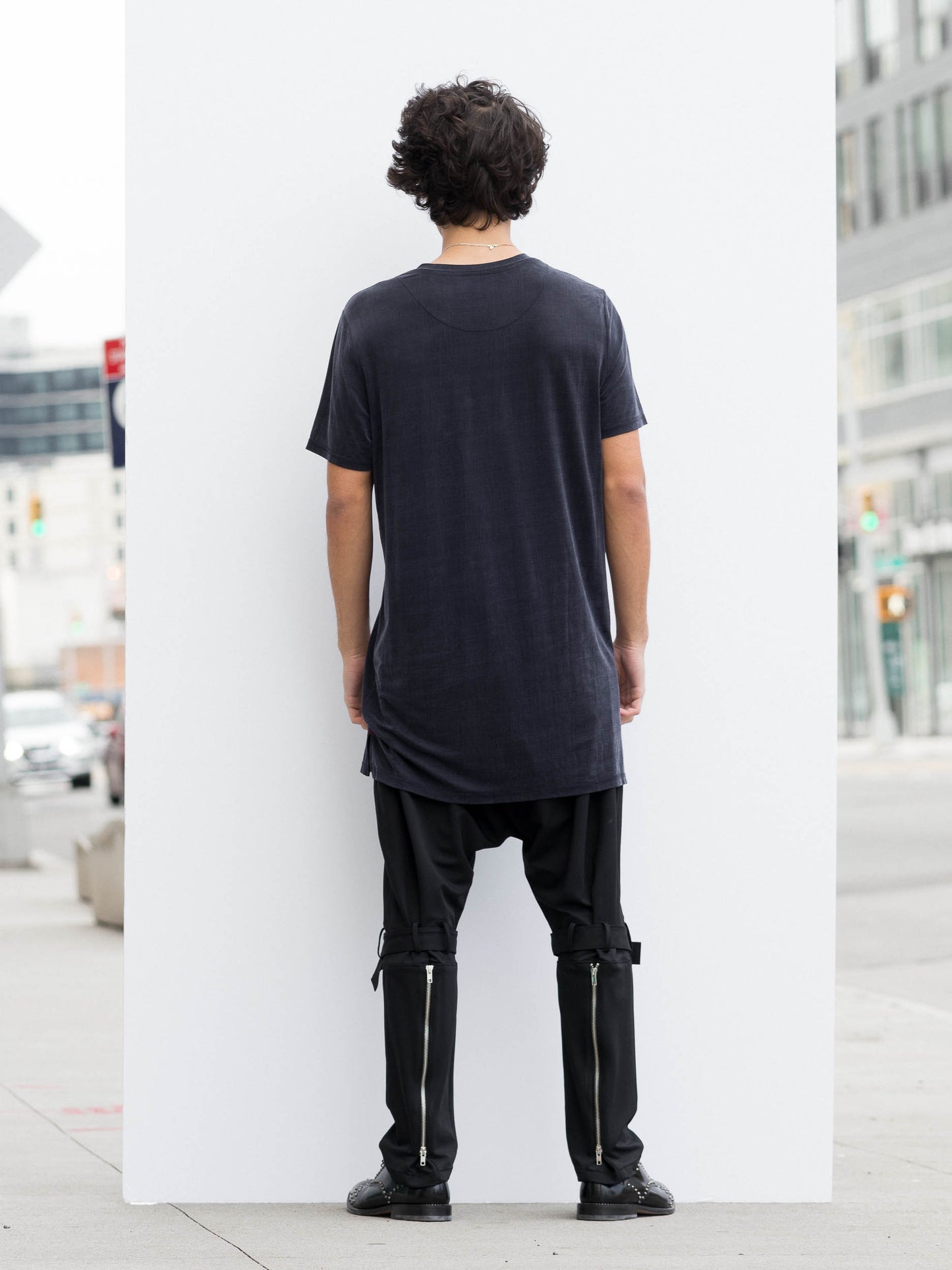 Long Blue  Cupro T-shirt