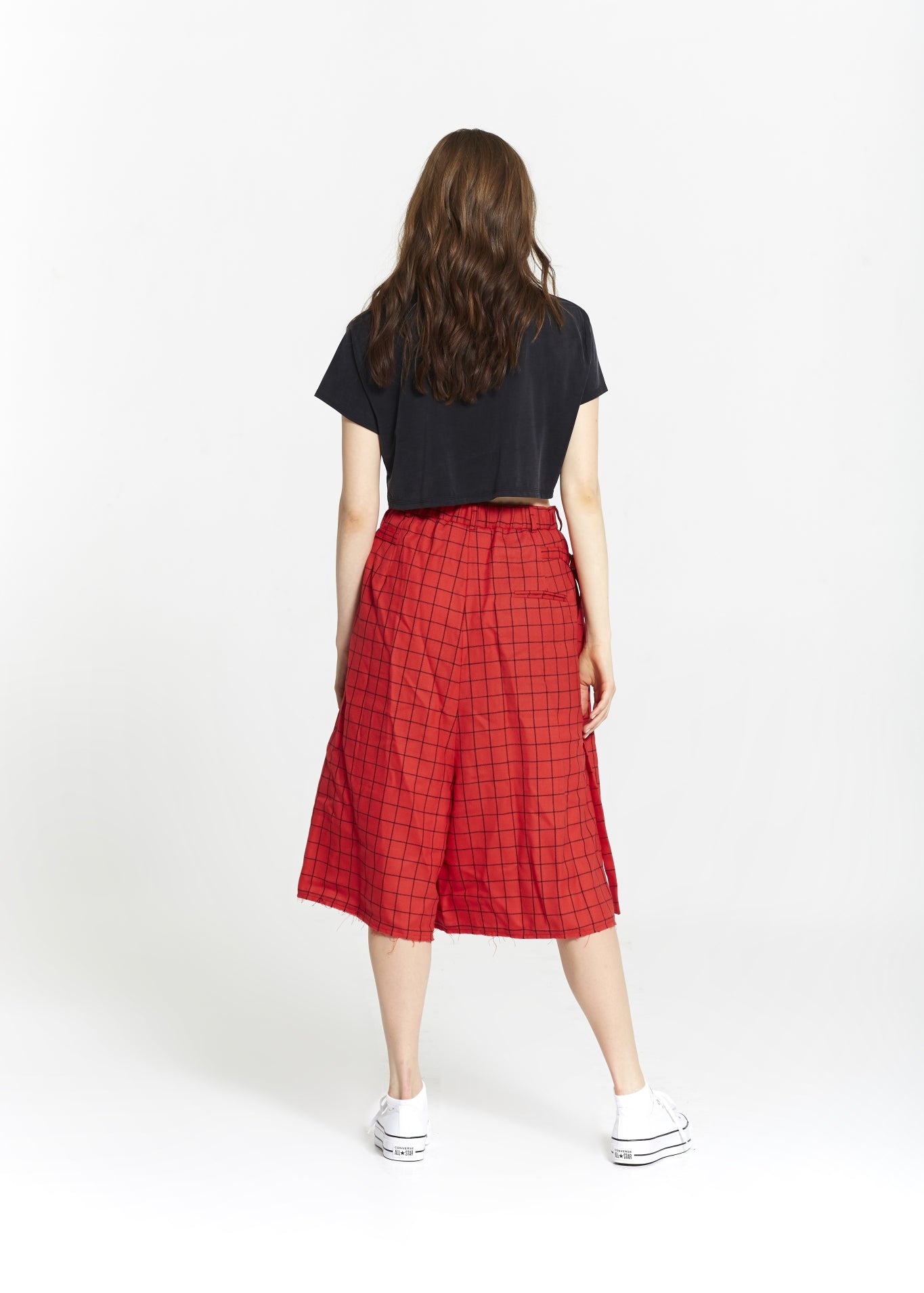 Black Cupro Crop Top