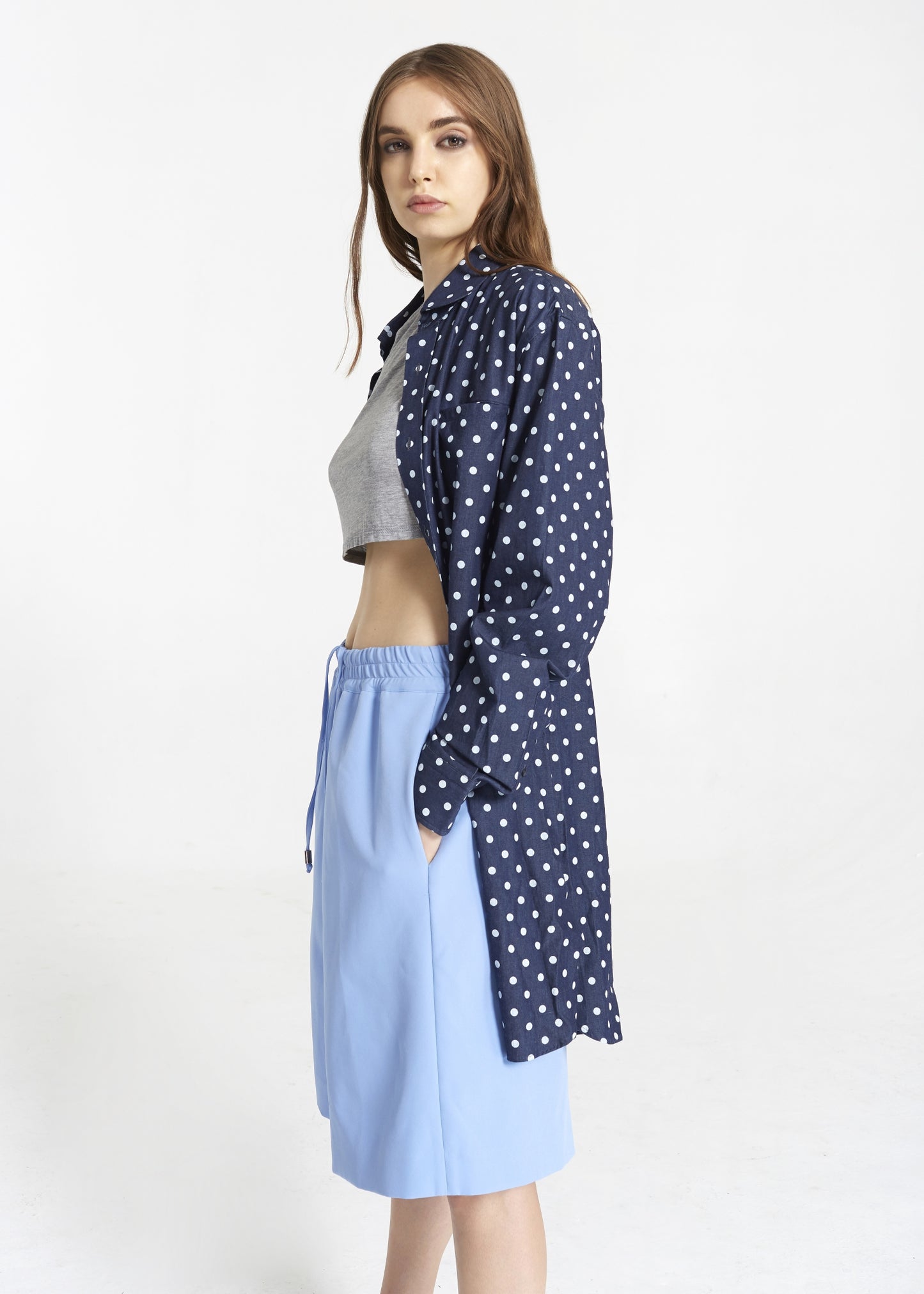 Denim Polkadot Tunic