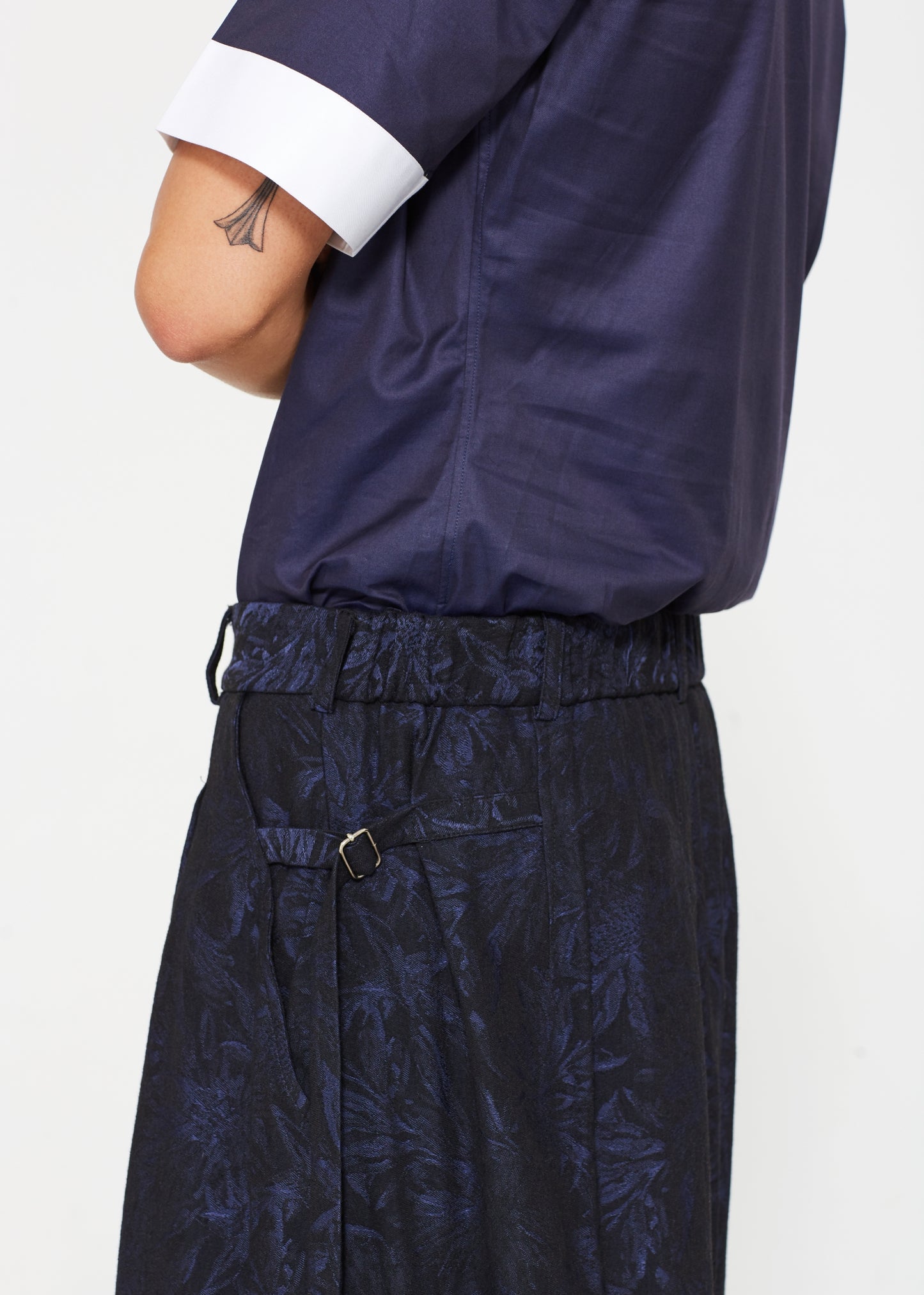 Short Sleeve Blue Cotton Tunic