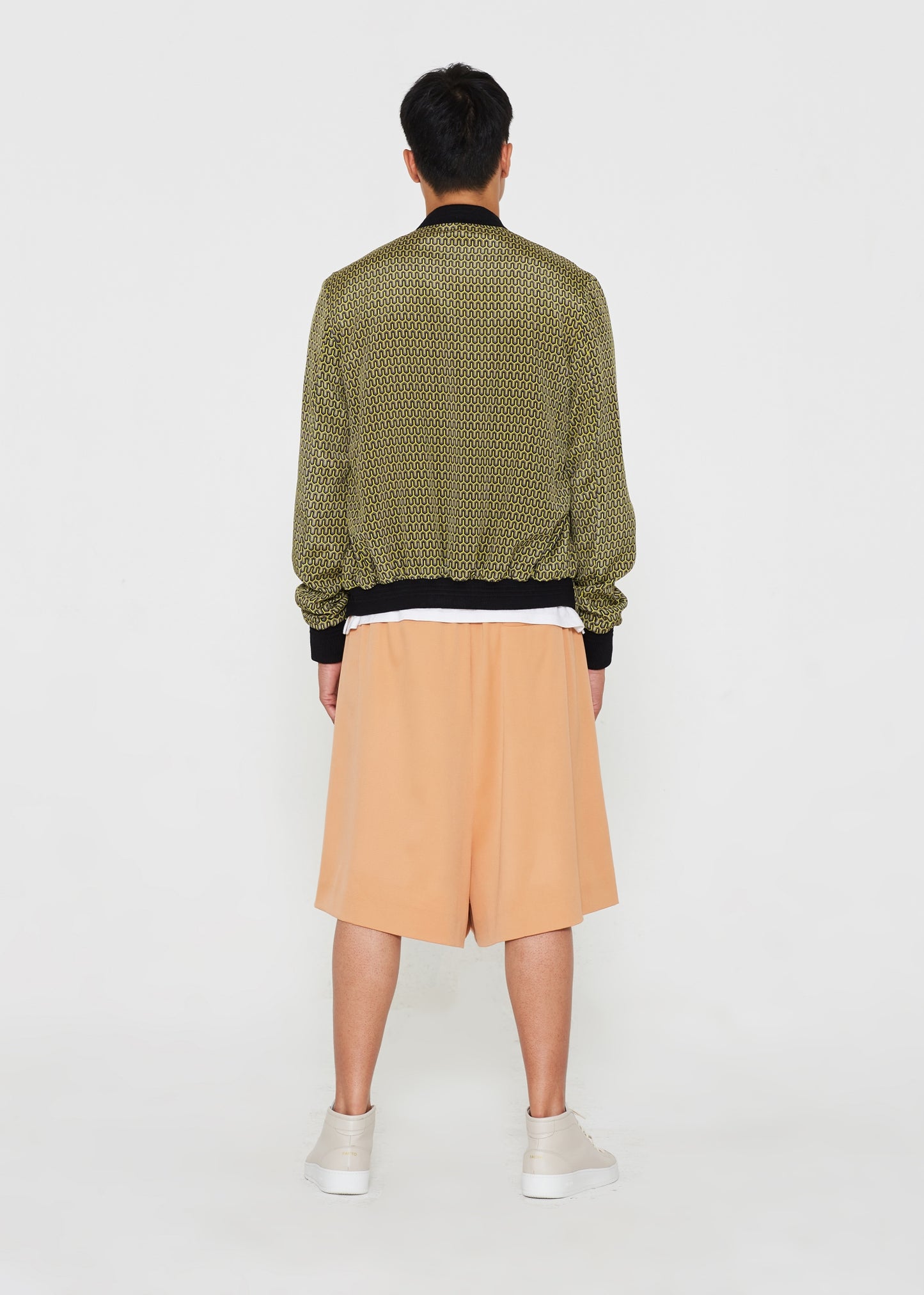 "The Classic Bomber" in Yellow & Black Print