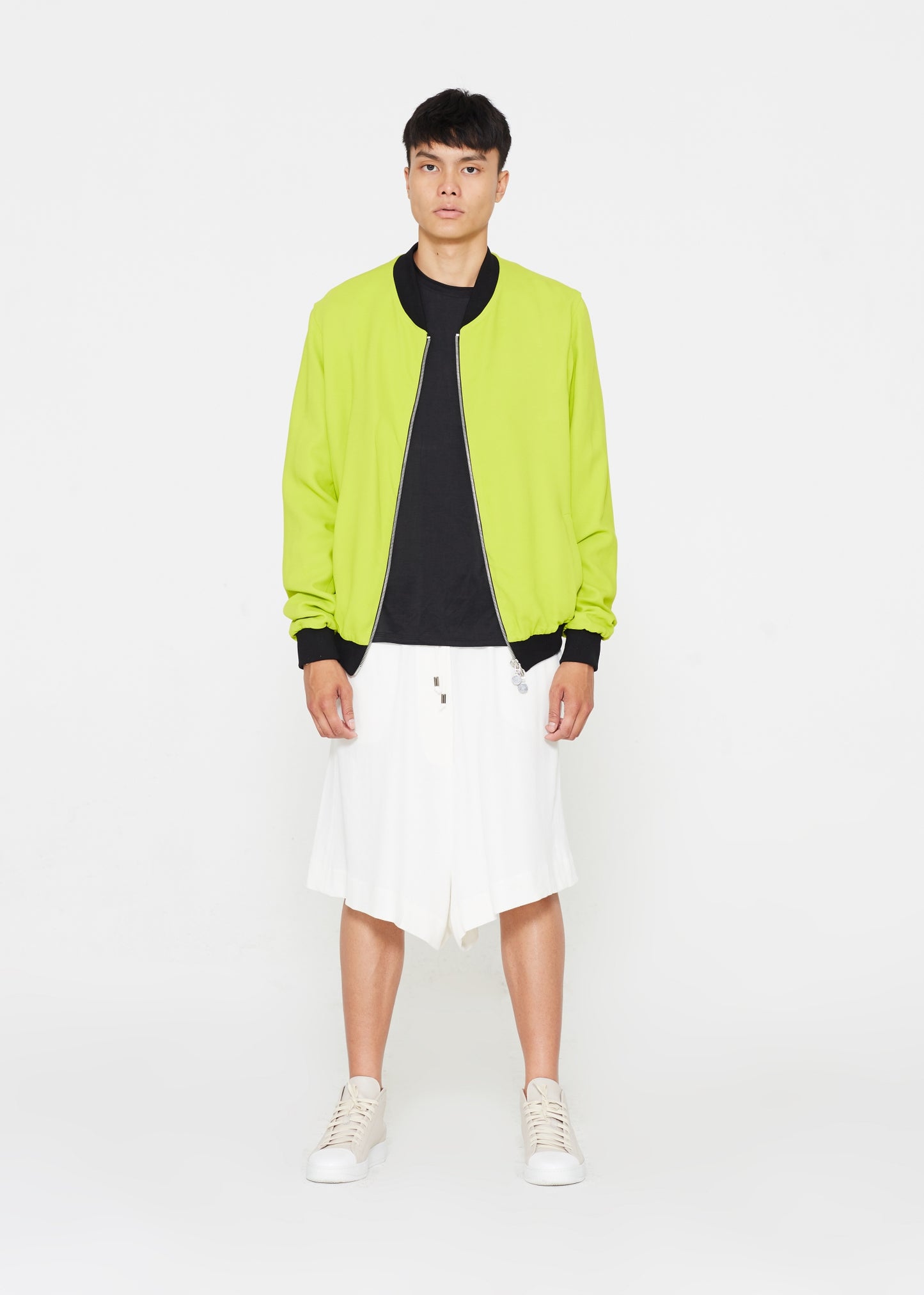 Silk/Crepe Bomber Jacket