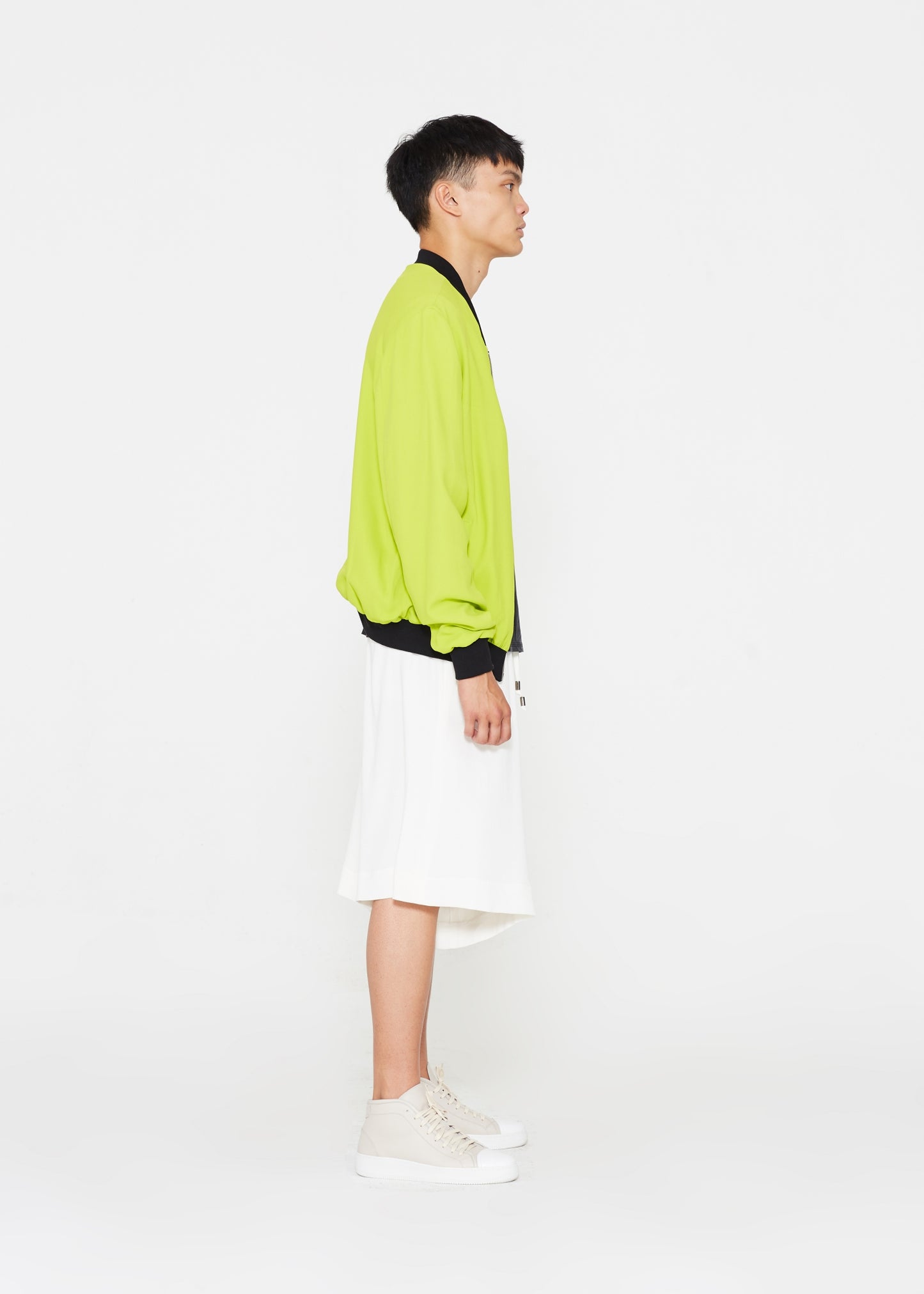 Silk/Crepe Bomber Jacket