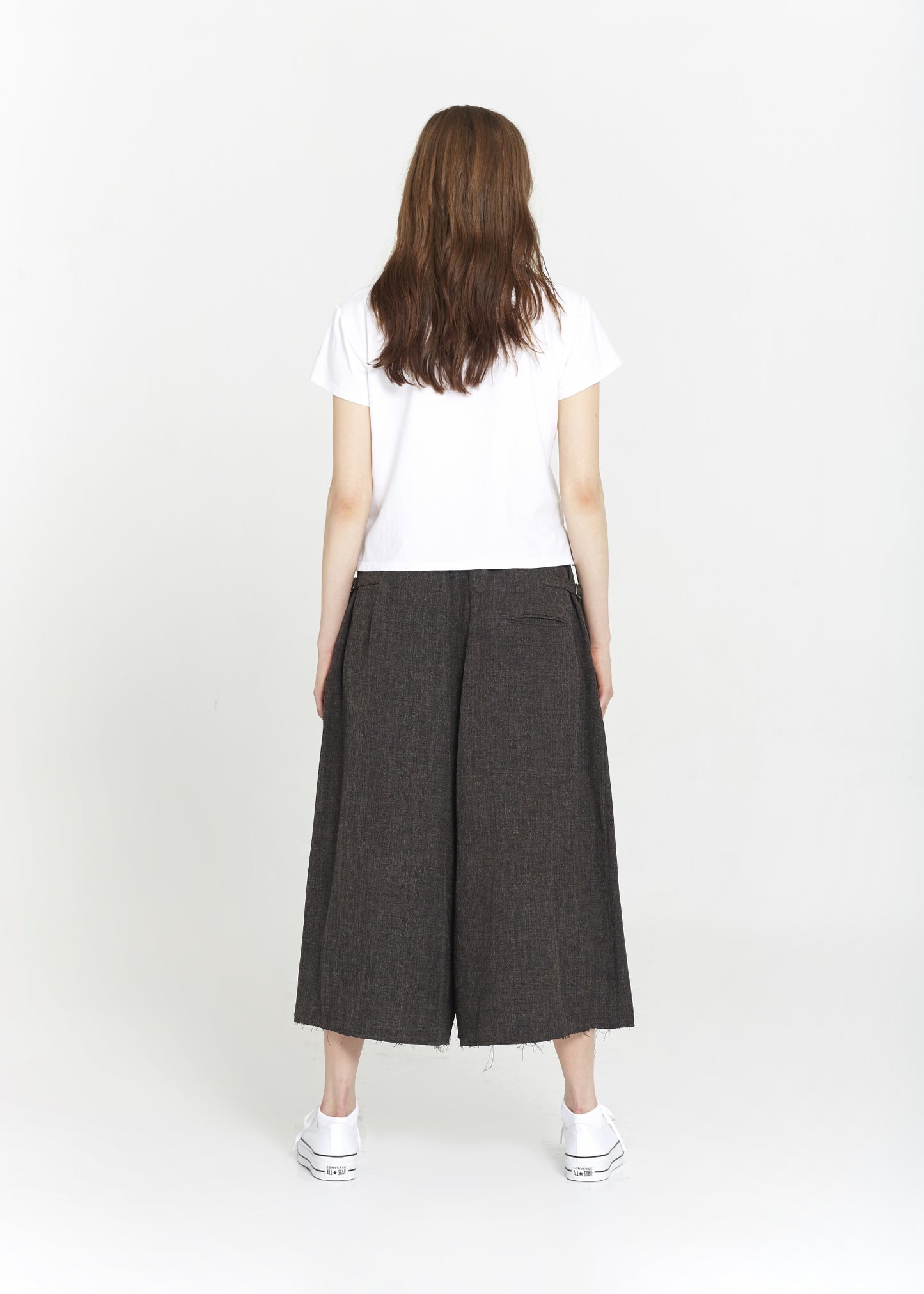 "The Skirt Pant" in Brown Linen
