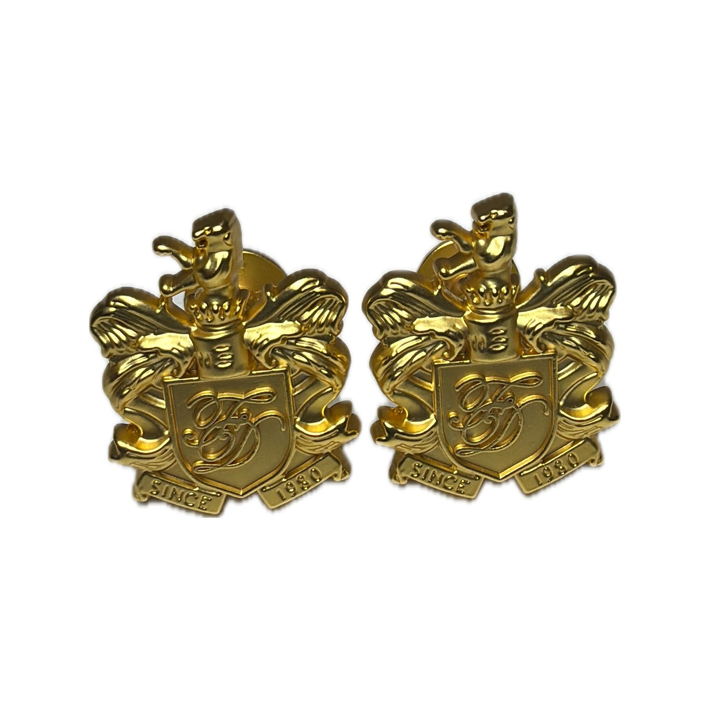 Crest Cufflinks — Gold Plated — frente