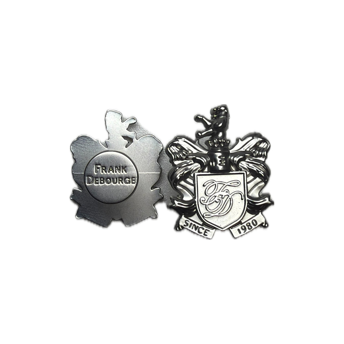 Crest Cufflinks — Gunmetal Silver — detalhe