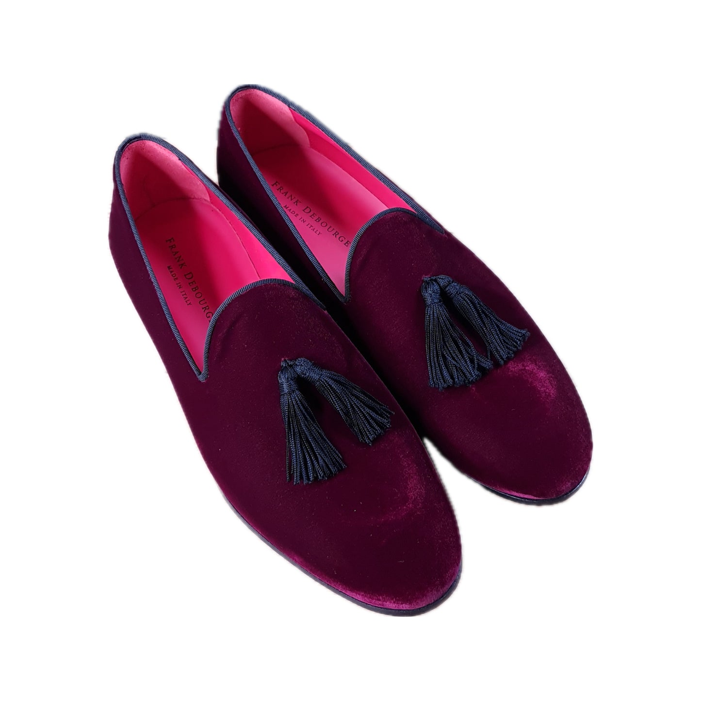 Burgundy Velvet Tassel Loafers — tres-quartos