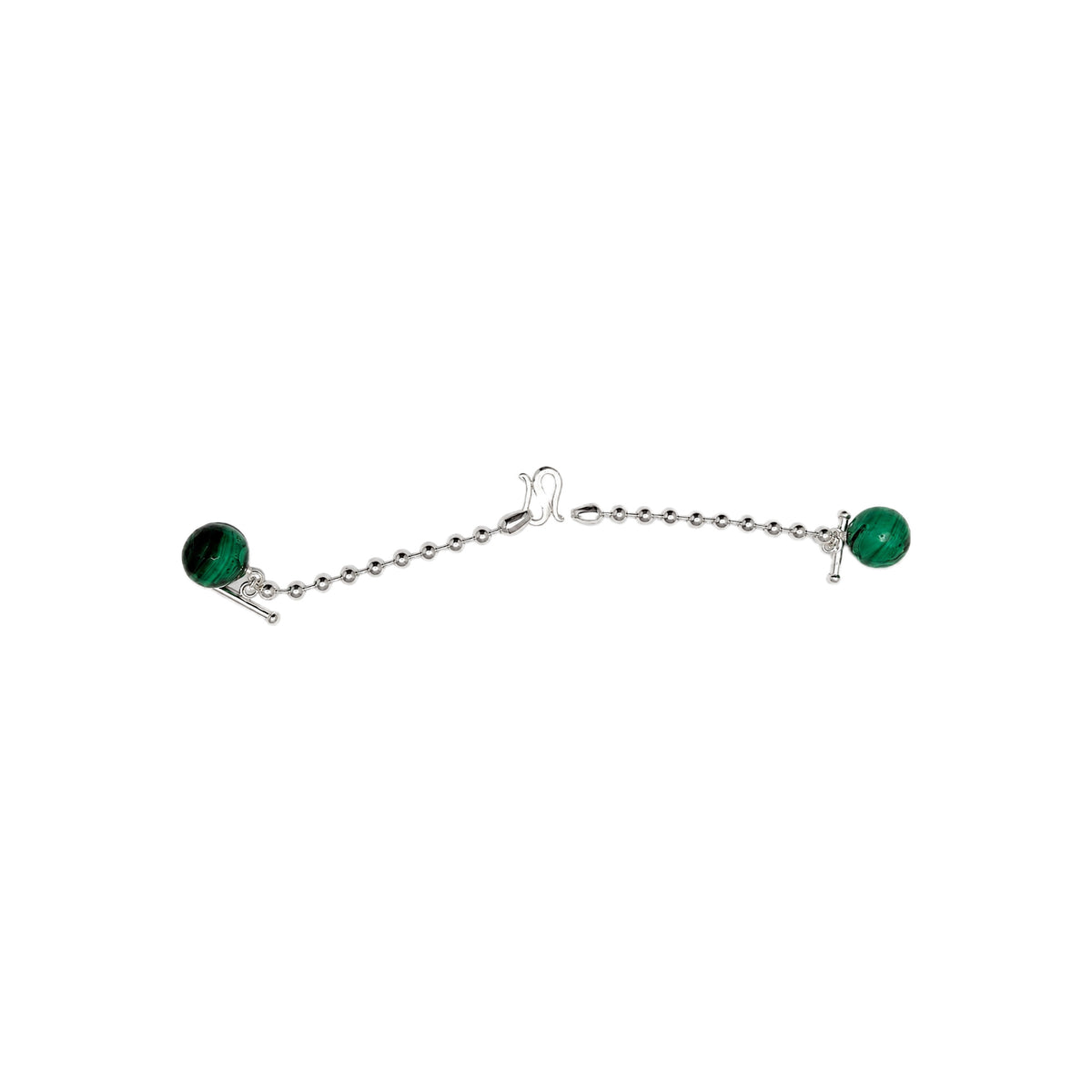 Heritage Button Chain — Malachite — frente