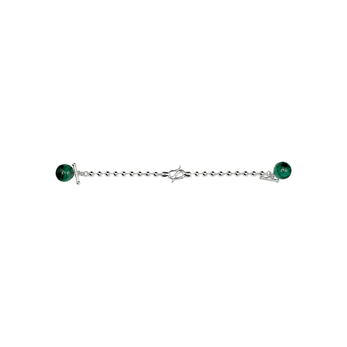 Heritage Button Chain — Malachite — frente