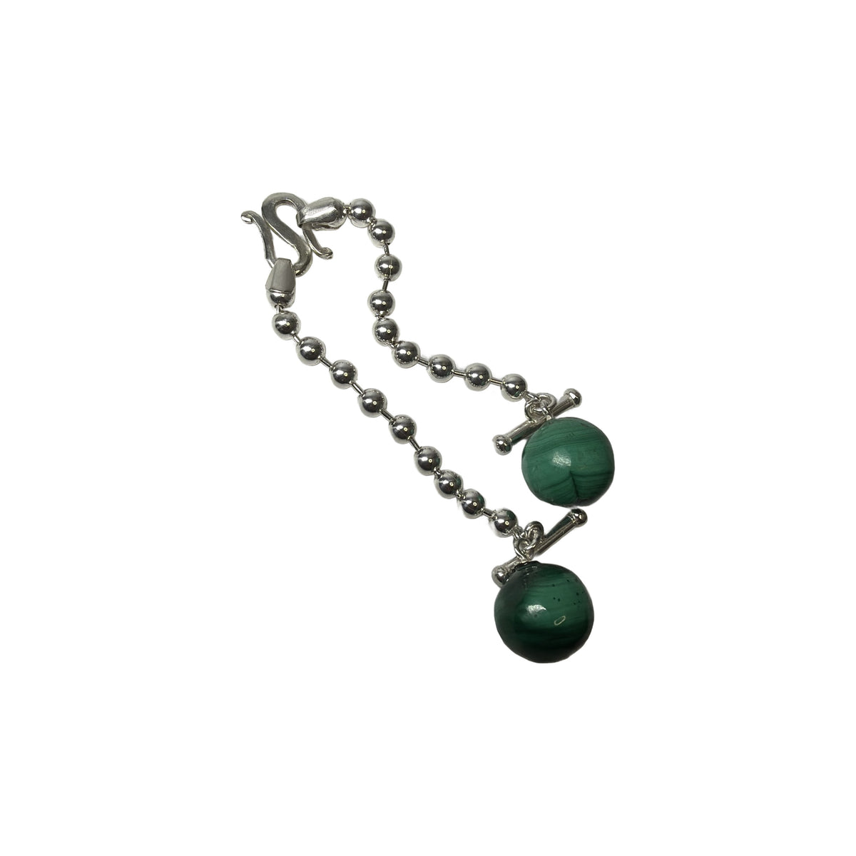 Heritage Button Chain — Malachite — topo
