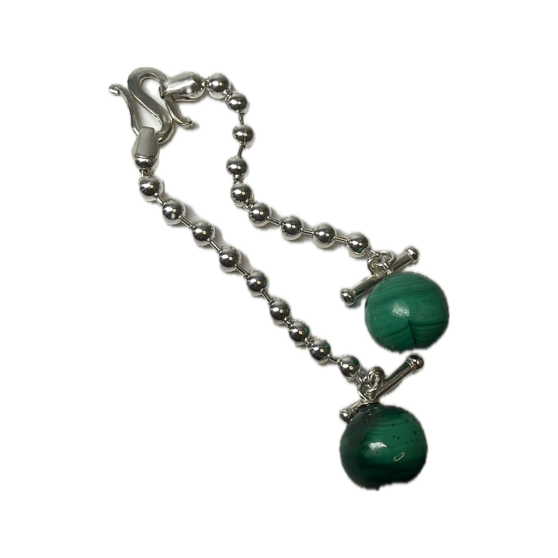 Heritage Button Chain — Malachite — topo