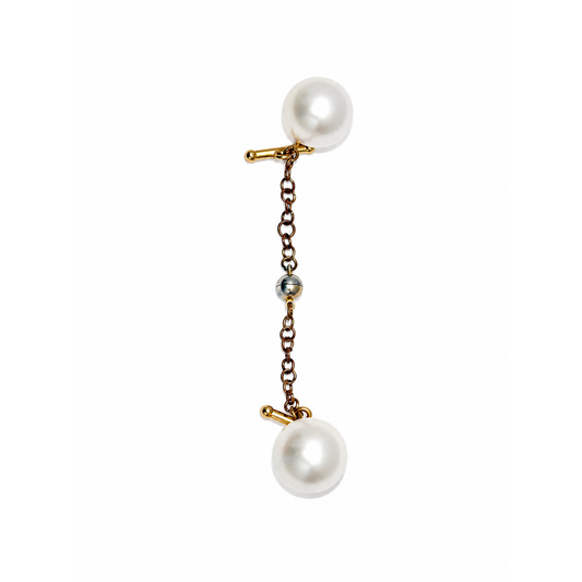 Heritage Button Chain — Pearl — frente
