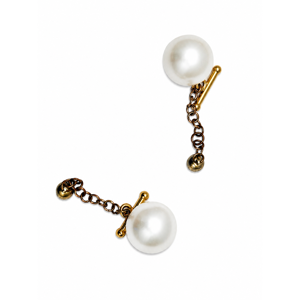 Heritage Button Chain — Pearl — tres-quartos