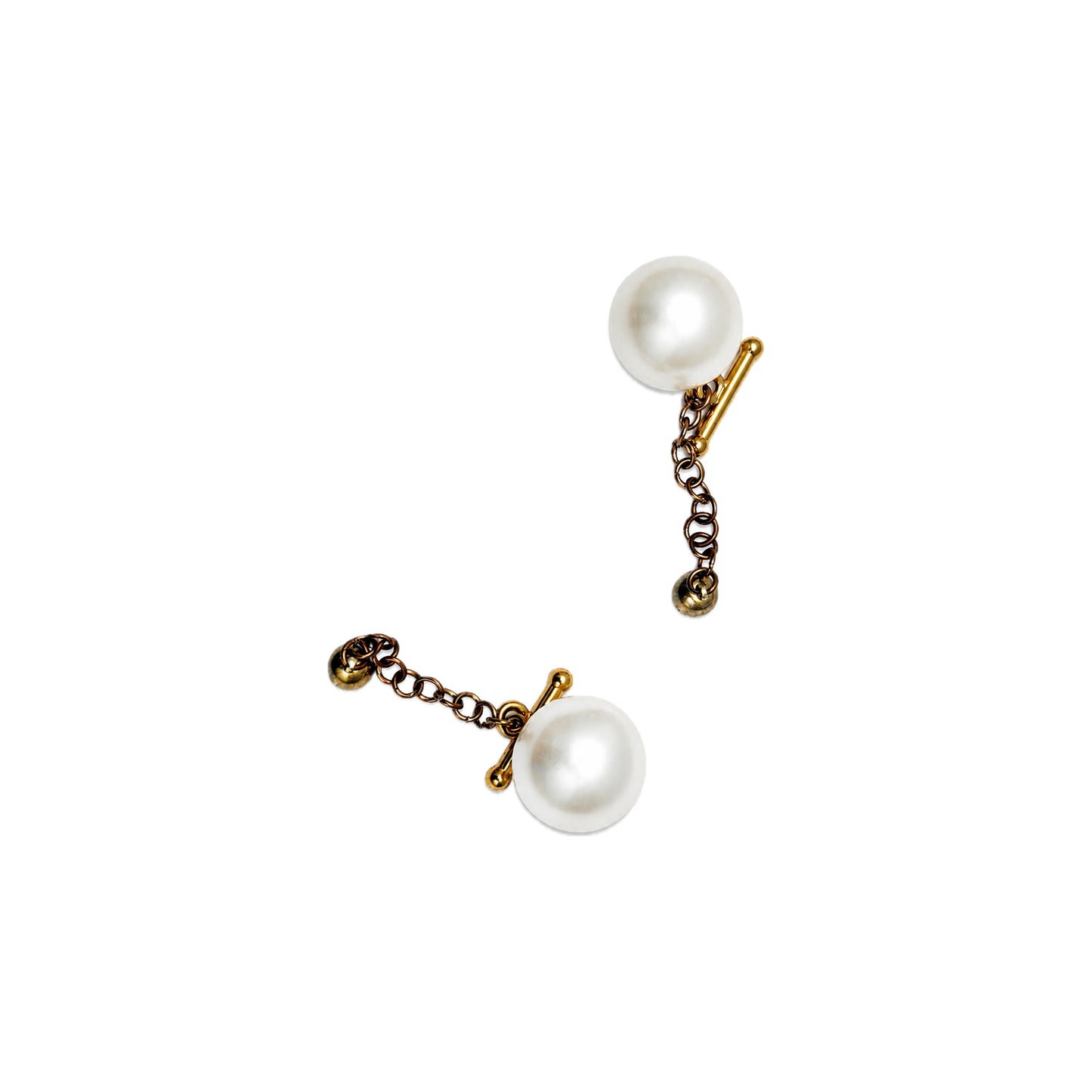 Heritage Button Chain — Pearl — tres-quartos