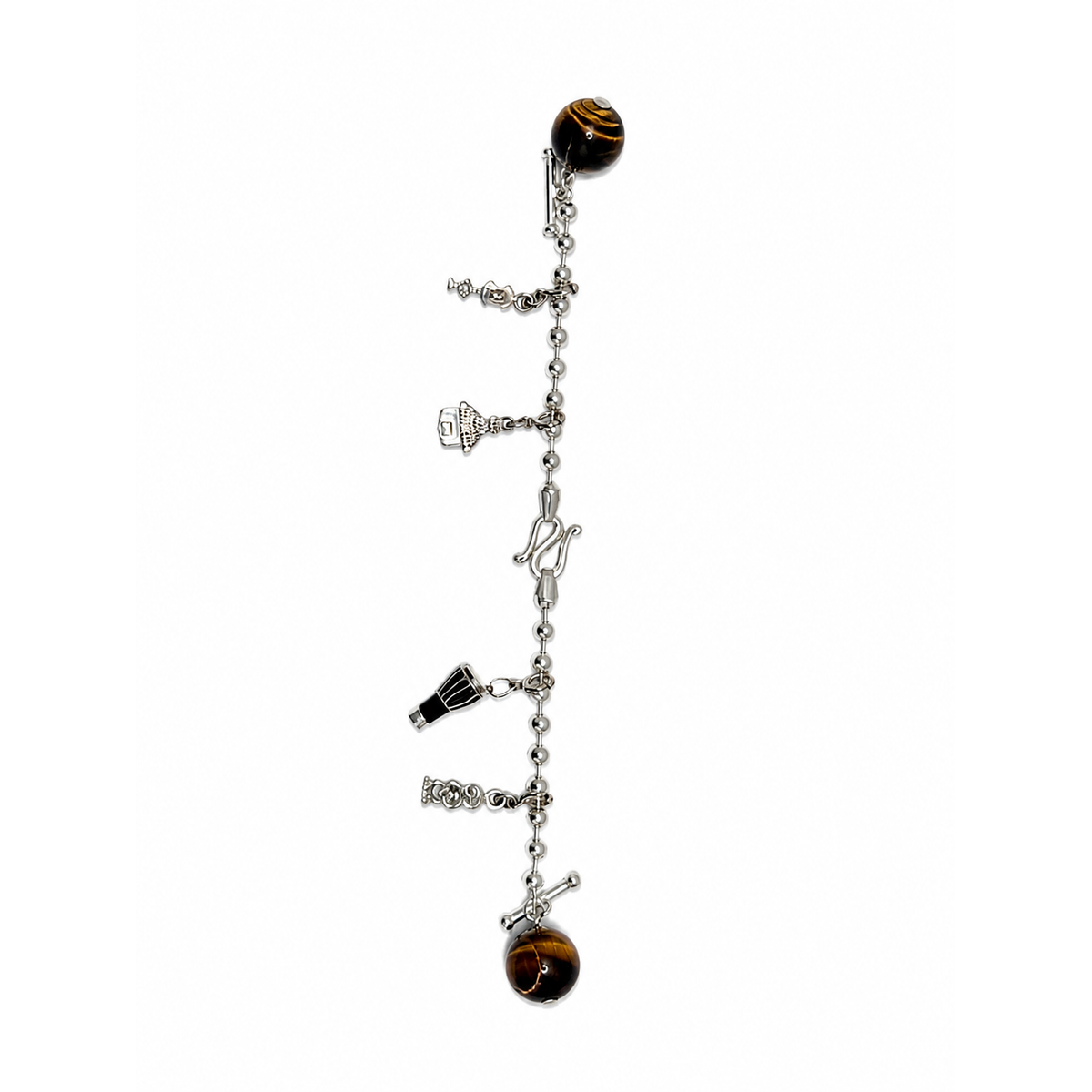 Heritage Button Chain — Tiger's Eye — frente