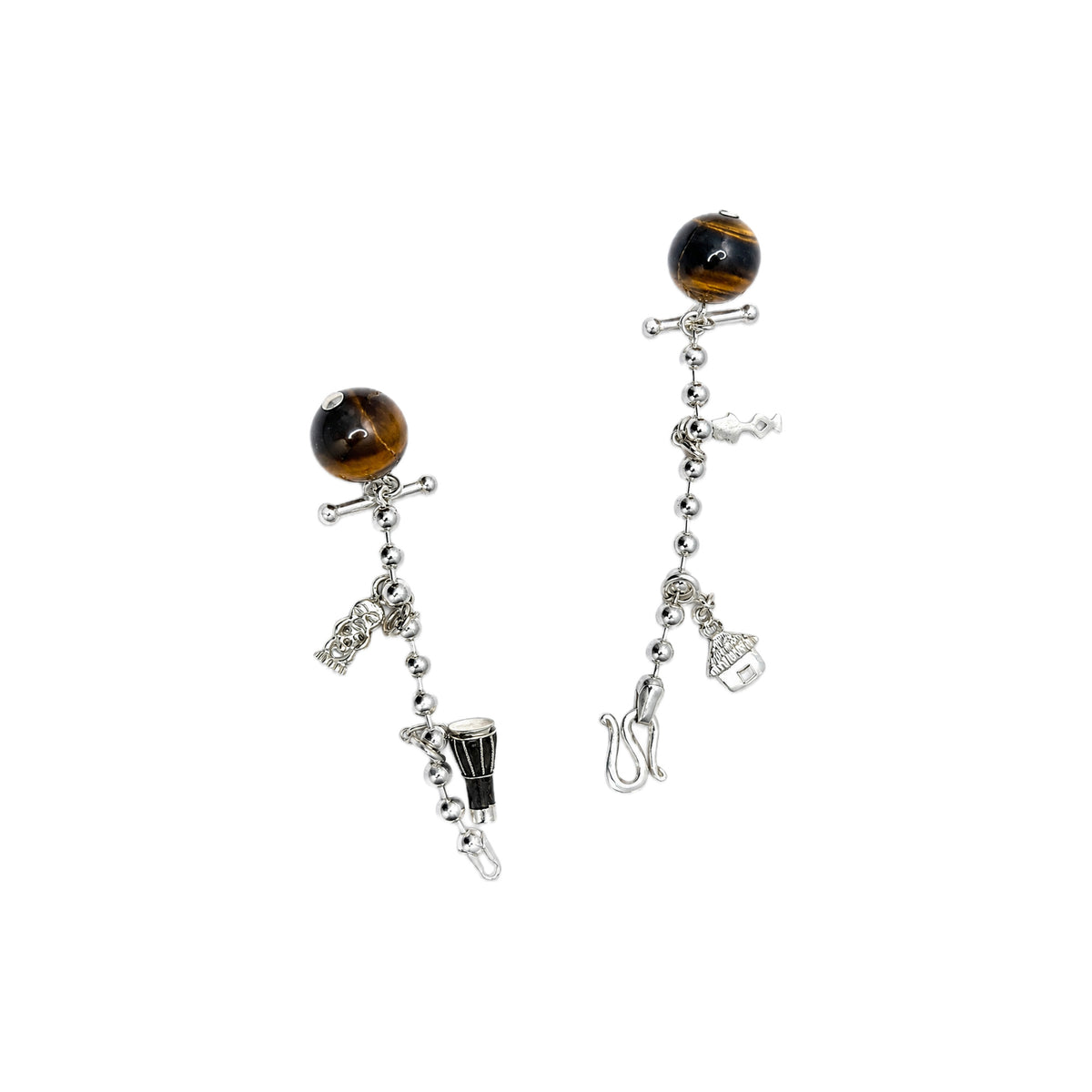 Heritage Button Chain — Tiger's Eye — tres-quartos