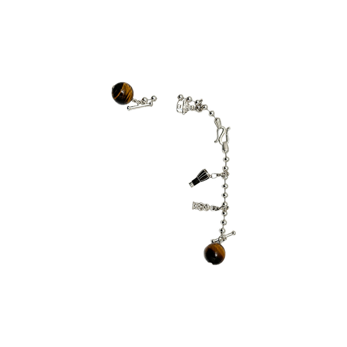 Heritage Button Chain — Tiger's Eye — tres-quartos