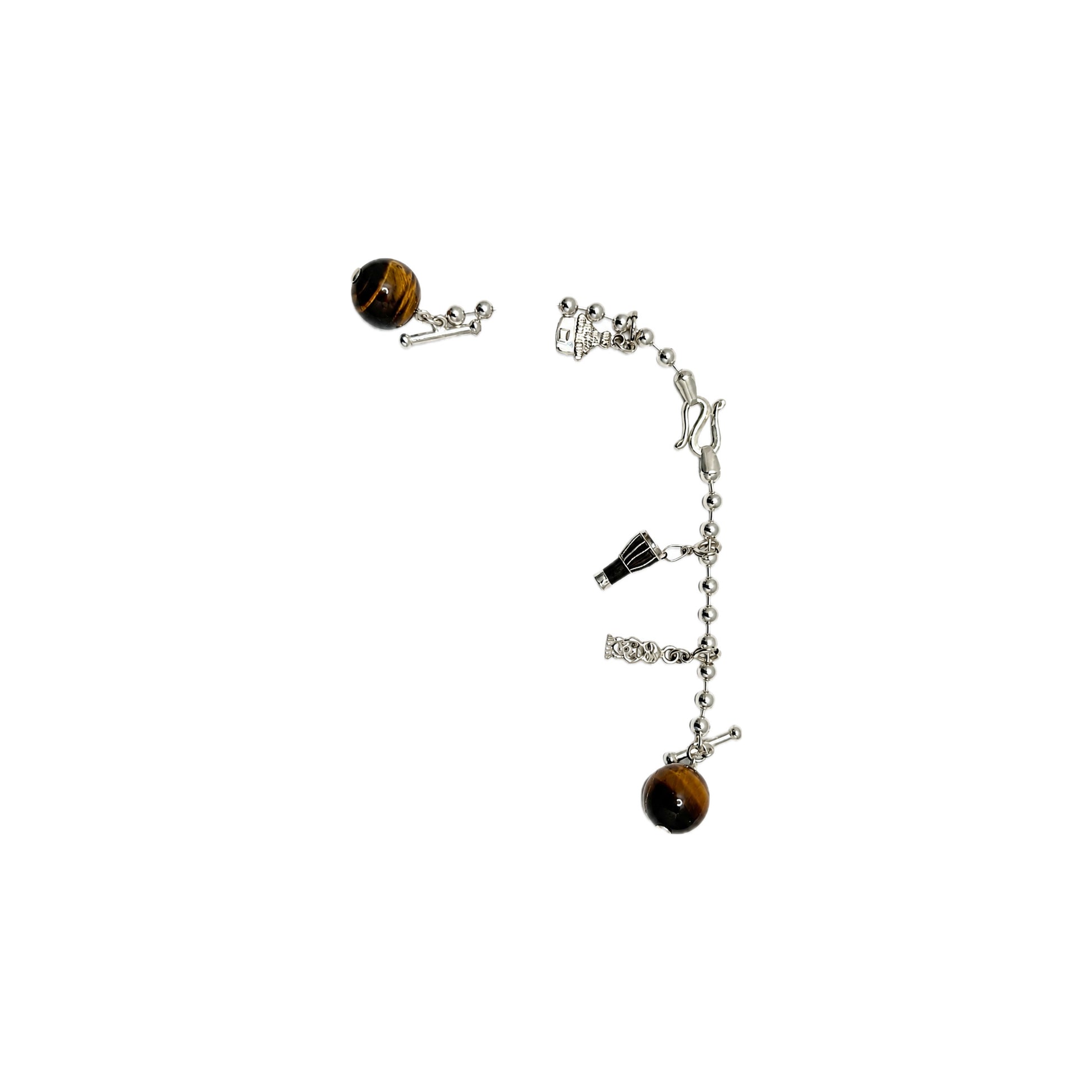 Heritage Button Chain — Tiger's Eye — tres-quartos