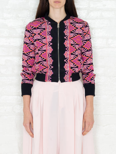 "The Classic Bomber" 3/4 in Pink Coral Print