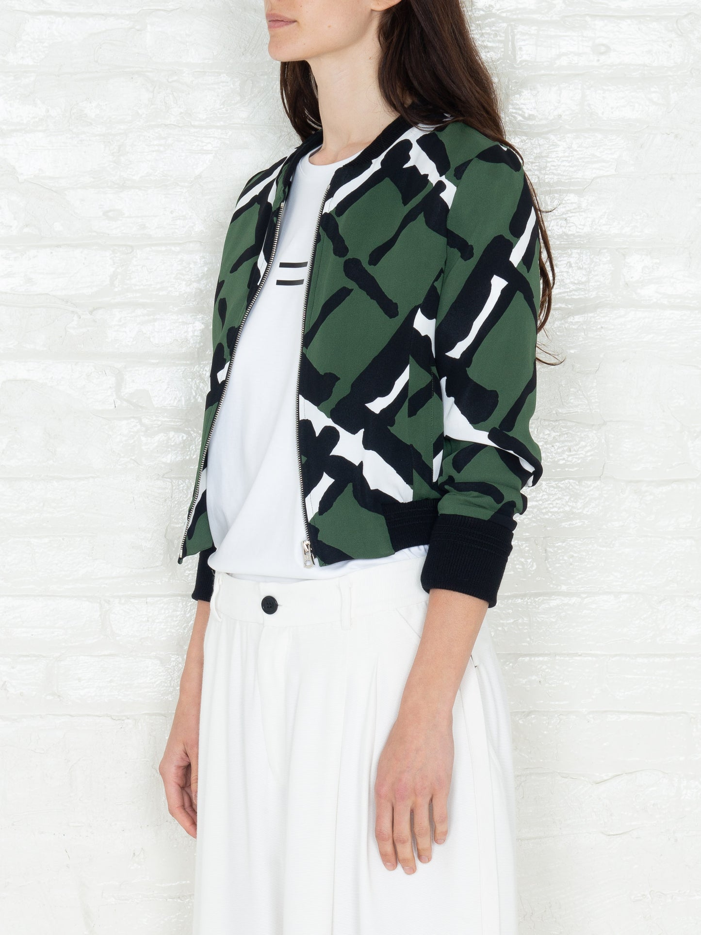 "The Classic Bomber" 3/4 in Military Print