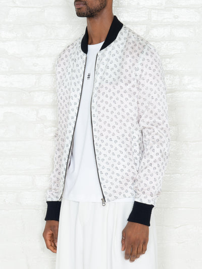 "The Classic Bomber" in White & Black Print