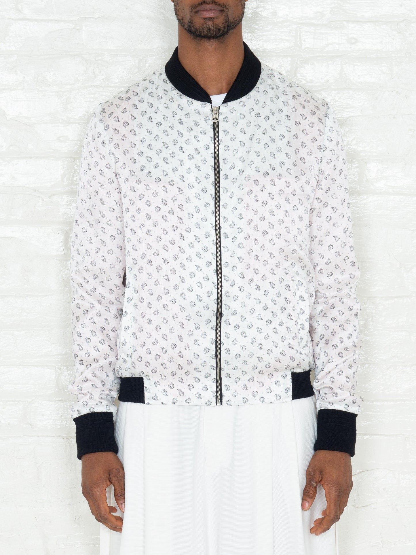 "The Classic Bomber" in White & Black Print