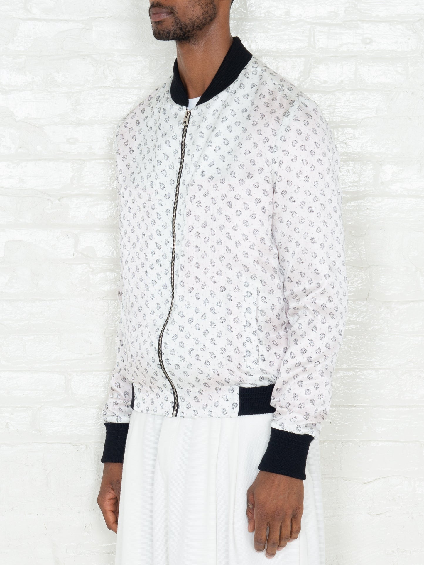 "The Classic Bomber" in White & Black Print