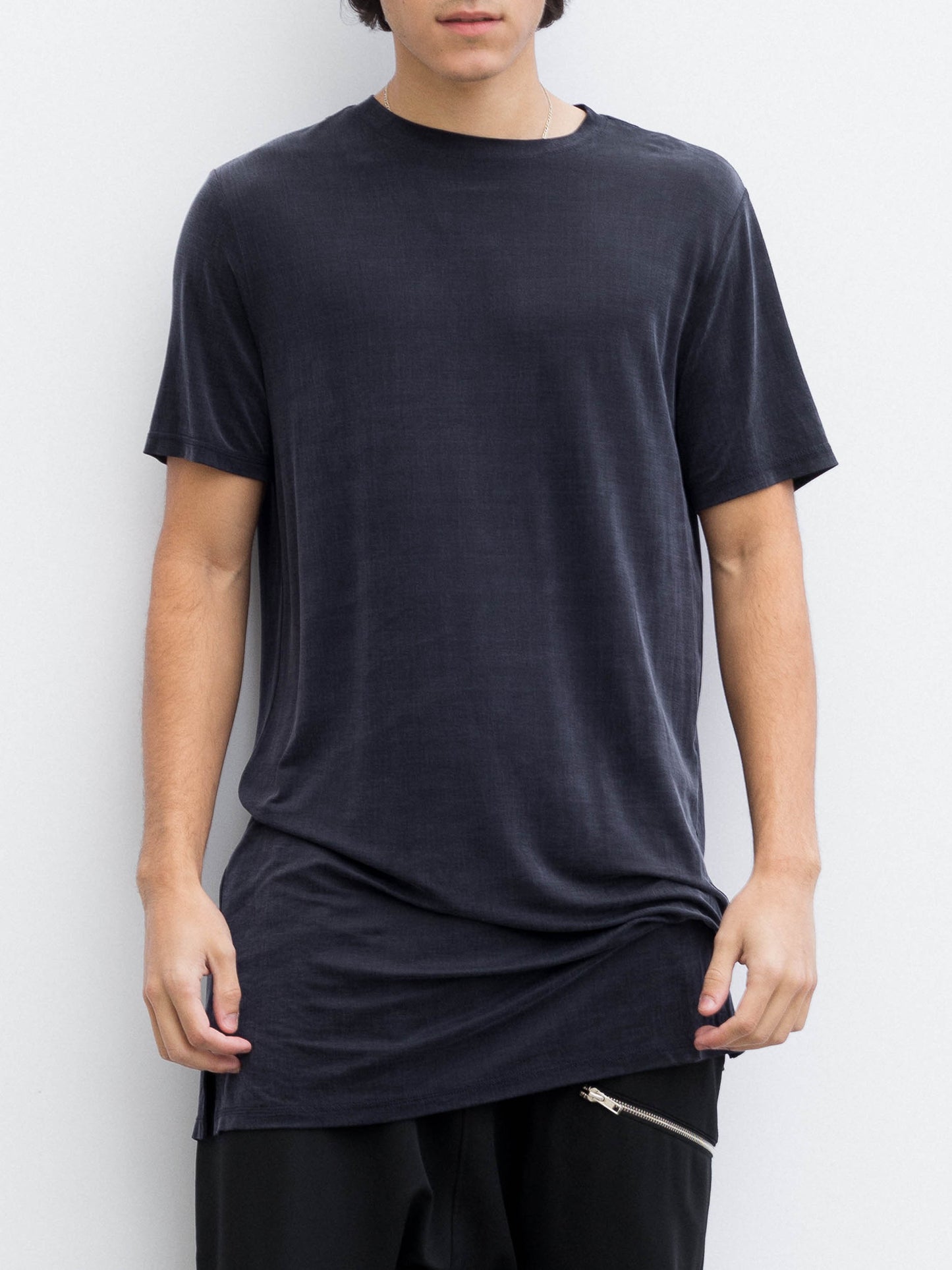 Long Blue  Cupro T-shirt