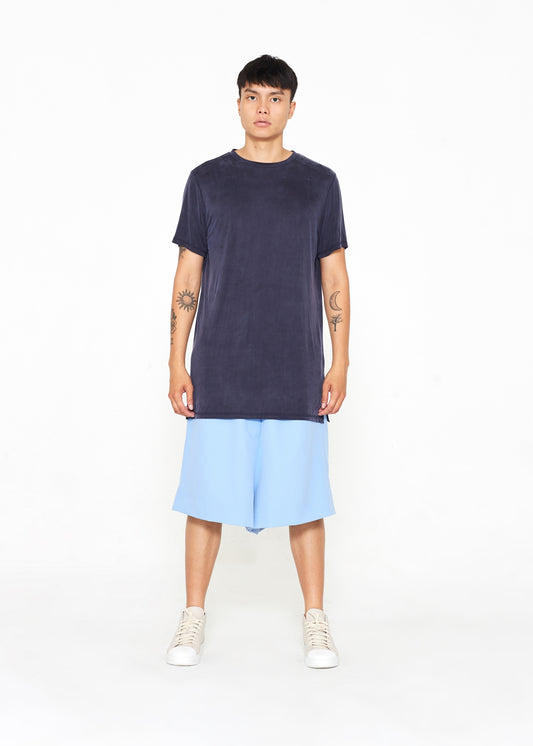 Long Blue Cupro T-shirt