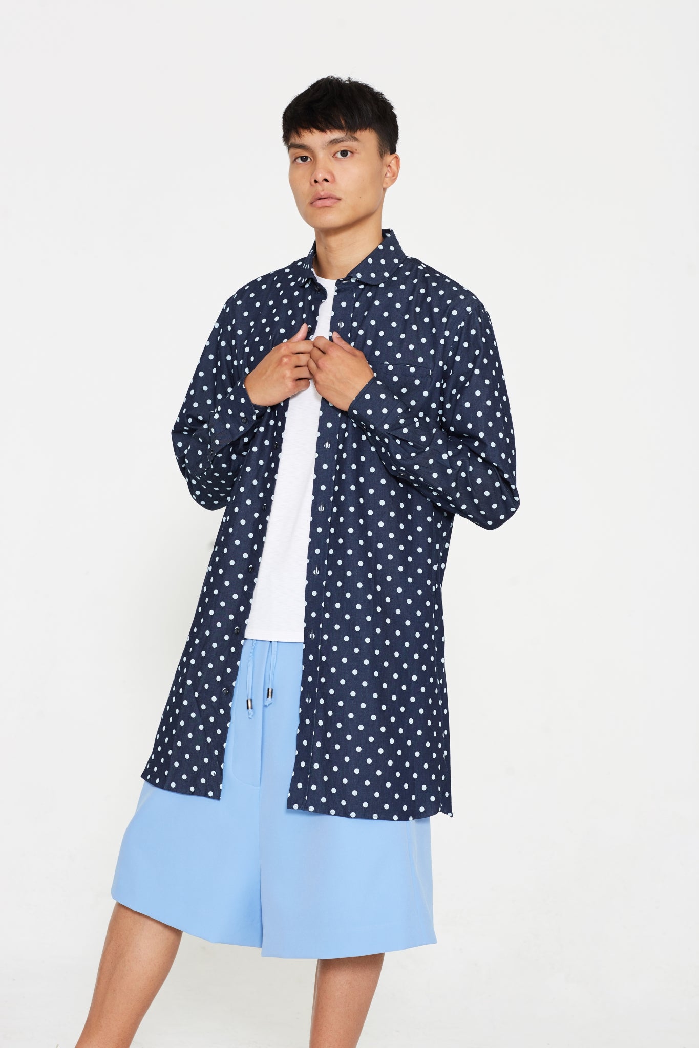 Denim Polkadot Tunic