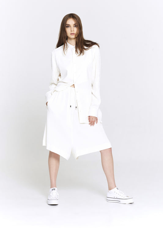 Off-White Cotton Crepe Tunic