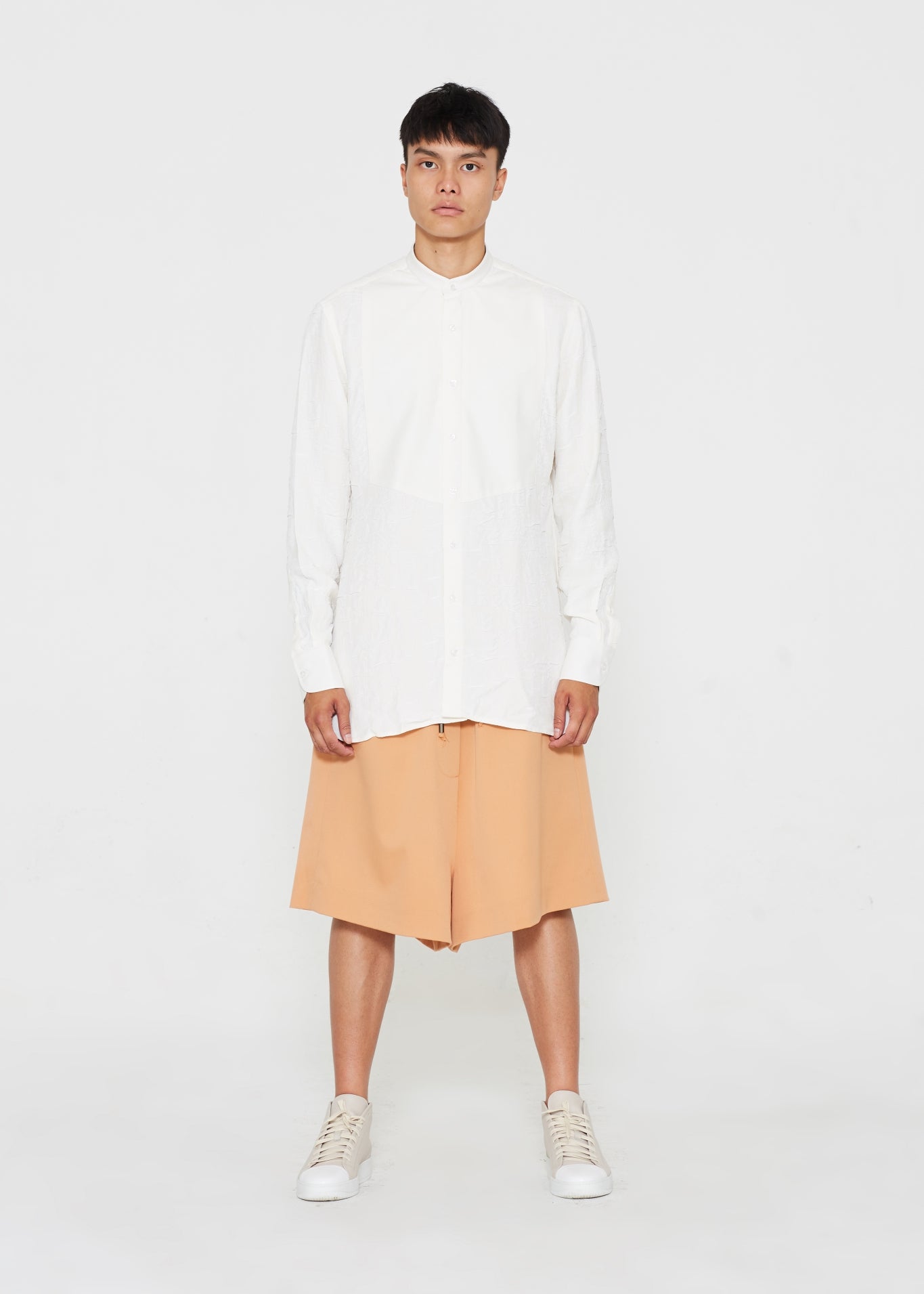 Off-White Cotton Crepe Tunic