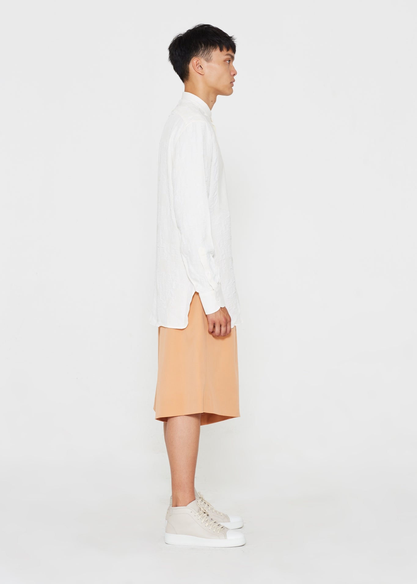 Off-White Cotton Crepe Tunic