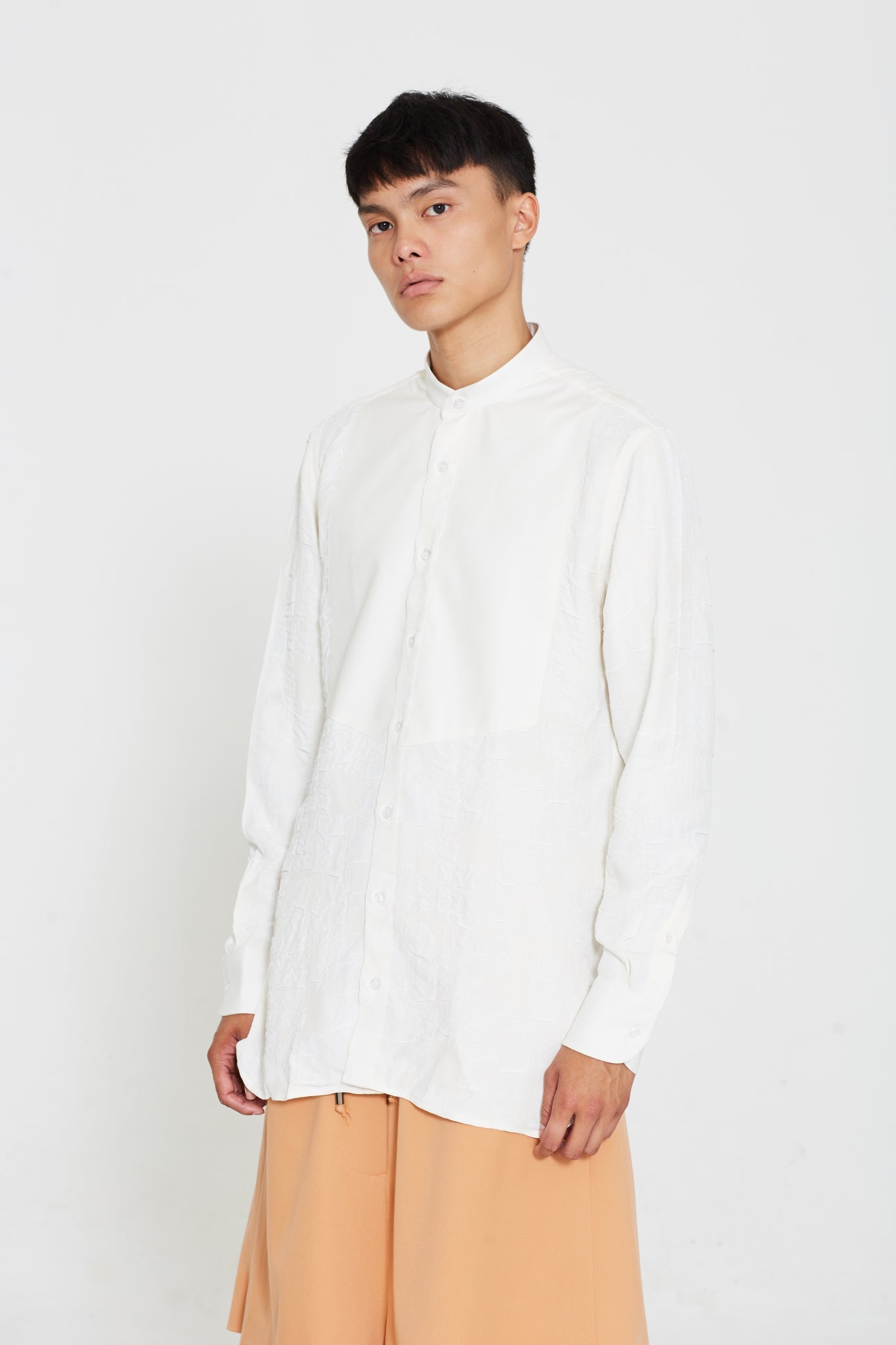 Off-White Cotton Crepe Tunic