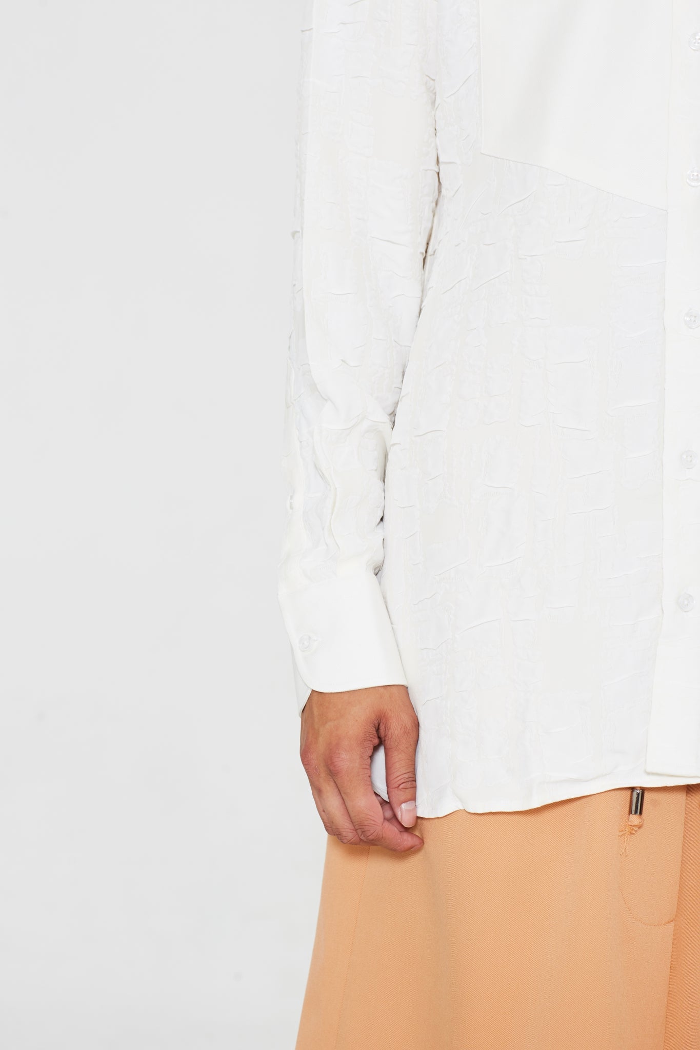 Off-White Cotton Crepe Tunic