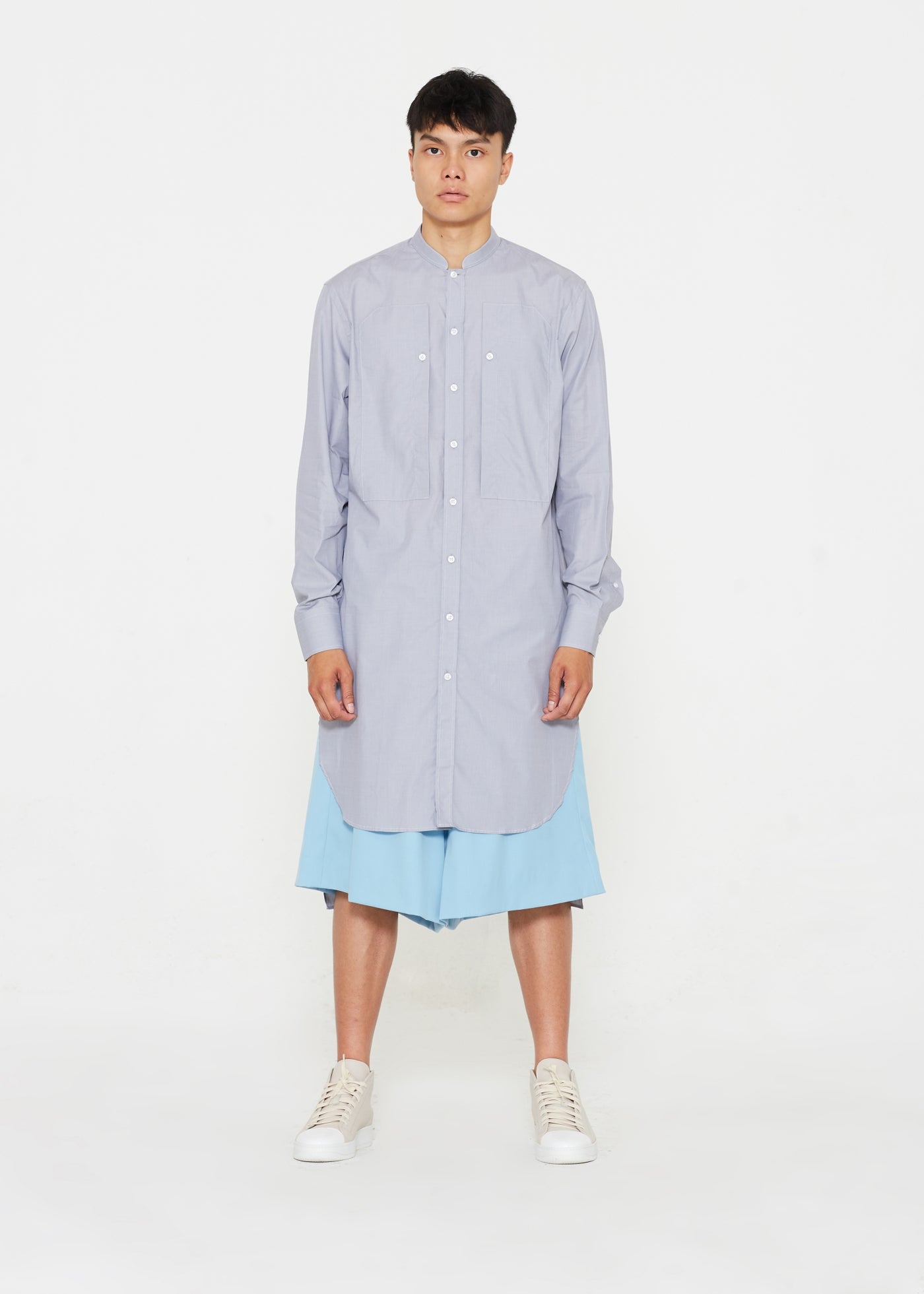 Grey Tunic With Chest Pockets