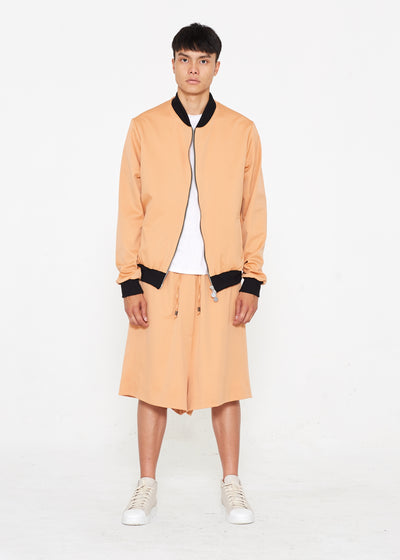 "The Limited Edition Super 150 Wool Bomber" in Peach