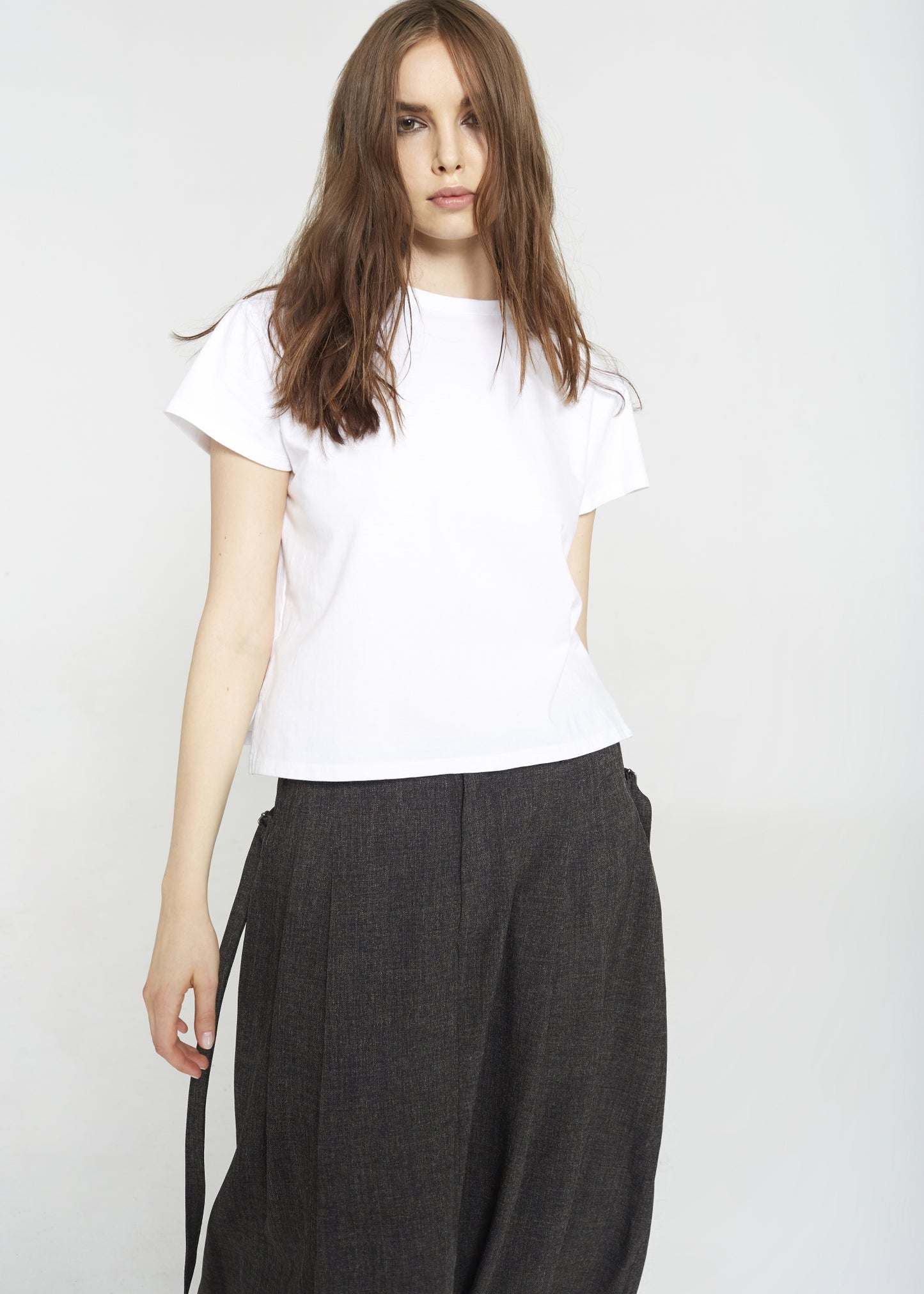 "The Skirt Pant" in Brown Linen