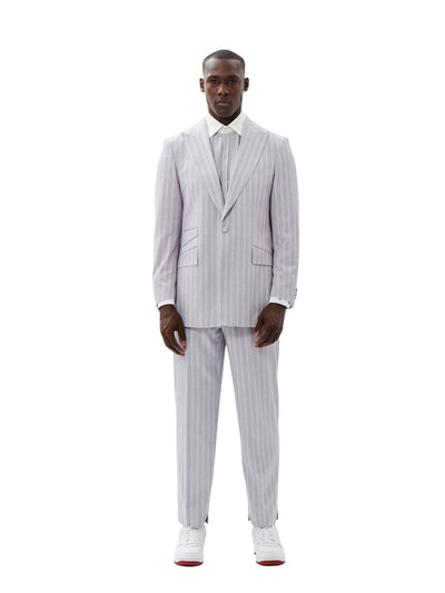 Benoît  Lilac Pinstripe Blazer
