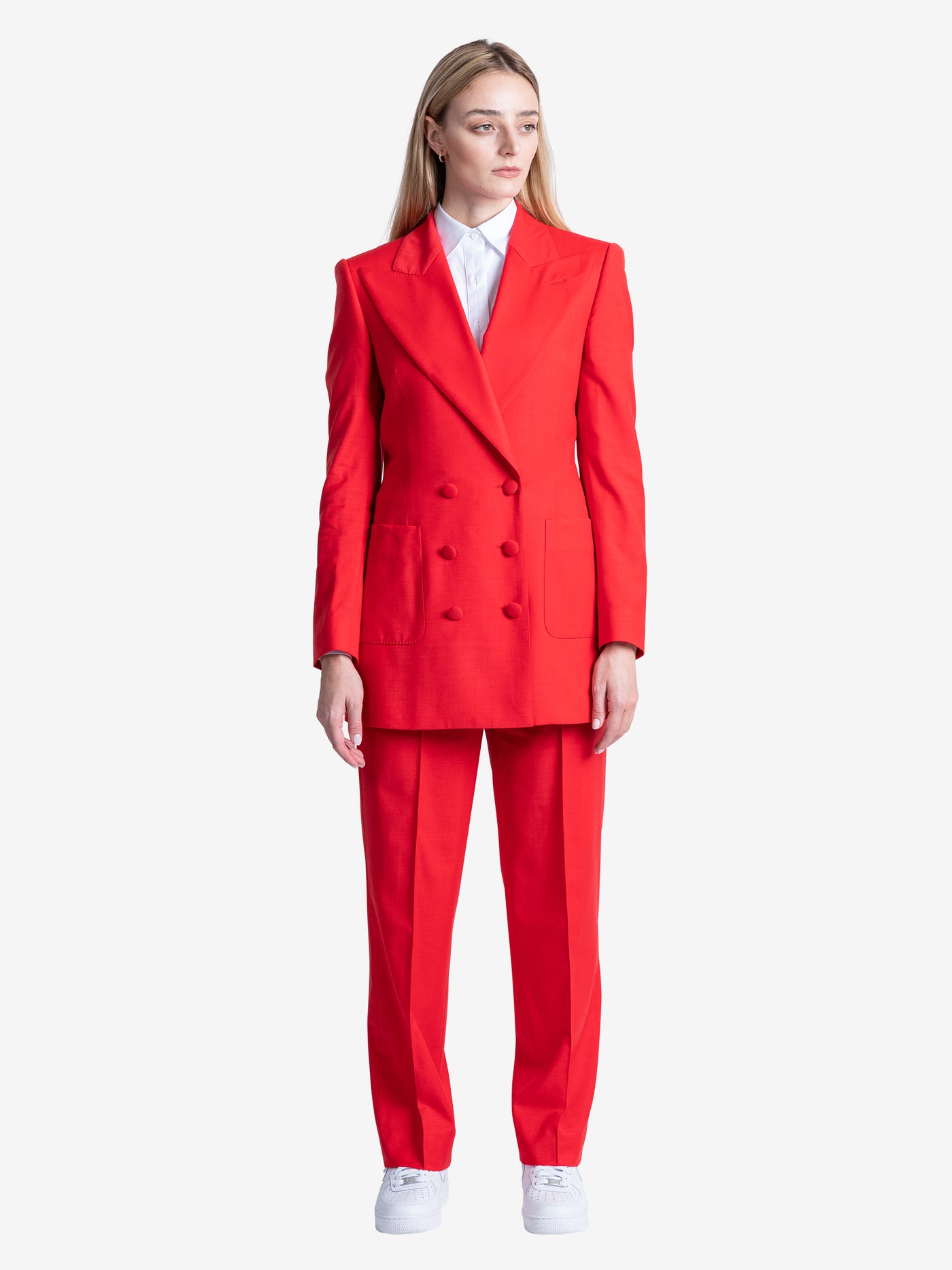 Alexander Ruby Red Double Breasted Blazer
