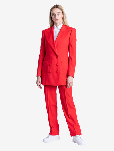 Alexander Ruby Red Double Breasted Blazer